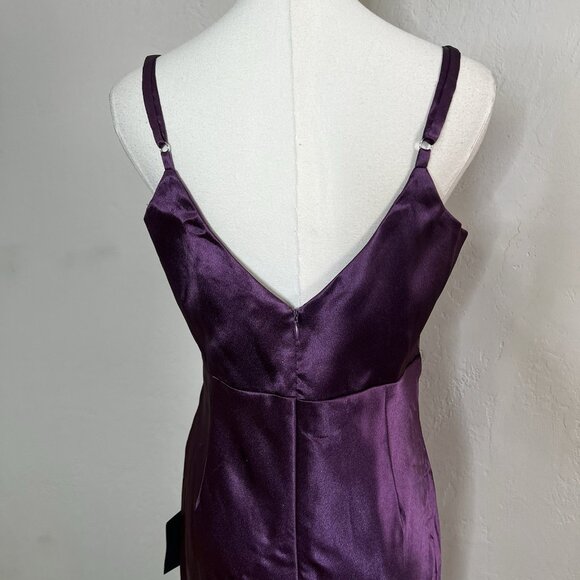 Lulu's Purple Satin Maxi Dress - Picture 6 of 14